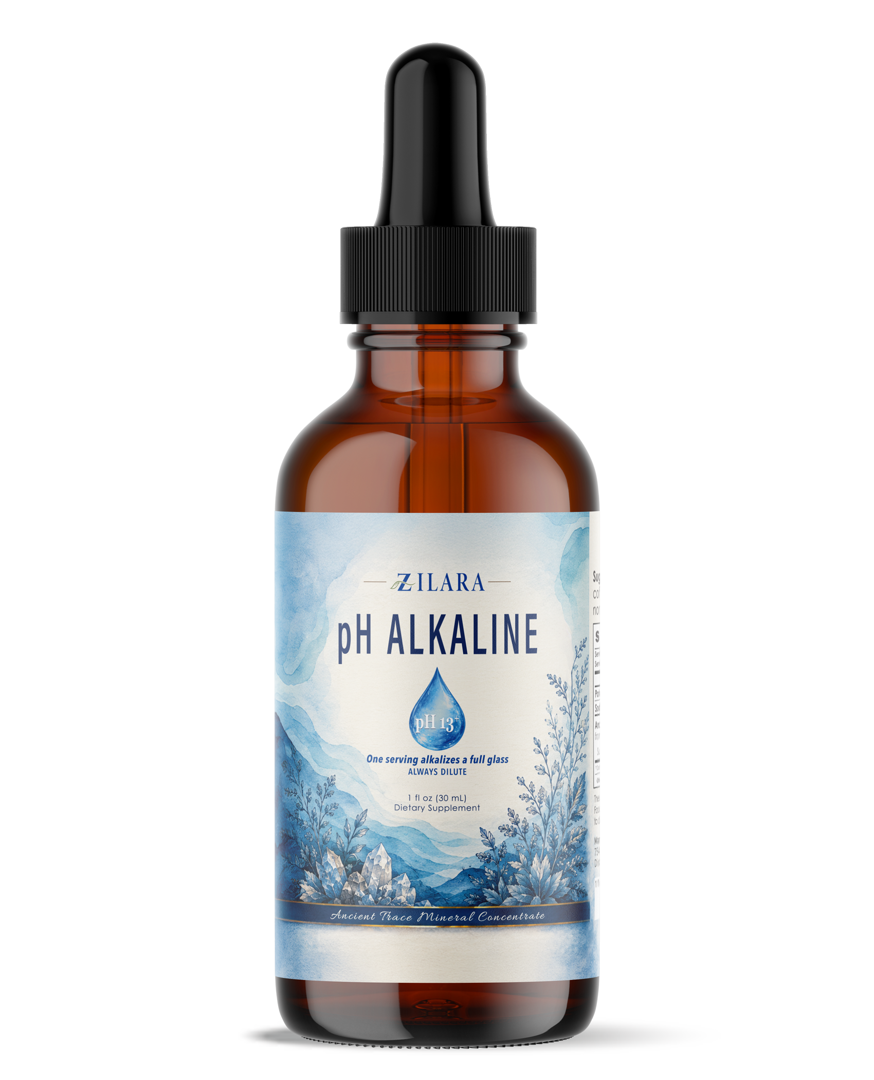 Zilara pH Alkaline Drops, 1 fl oz bottle